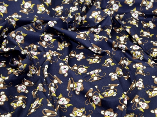 Deadstock 100% Cotton Poplin Fabric Navy Blue