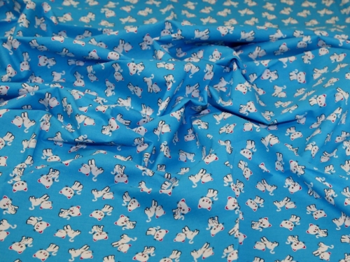 Deadstock 100% Cotton Poplin Fabric Turquoise