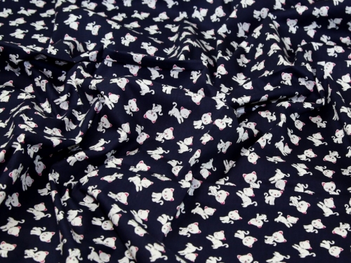 Deadstock 100% Cotton Poplin Fabric Navy Blue