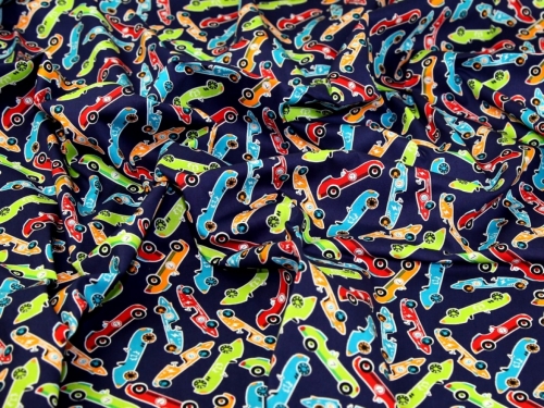 Deadstock 100% Cotton Poplin Fabric Navy Blue