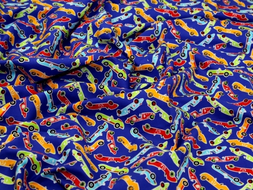 Deadstock 100% Cotton Poplin Fabric Royal Blue