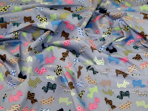 Deadstock 100% Cotton Poplin Fabric Silver Grey