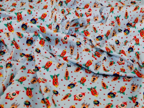 Deadstock 100% Cotton Poplin Fabric Sky Blue