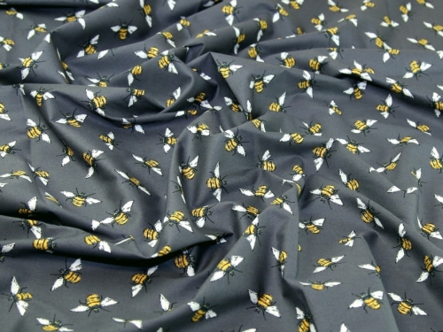 Deadstock 100% Cotton Poplin Fabric Dark Grey
