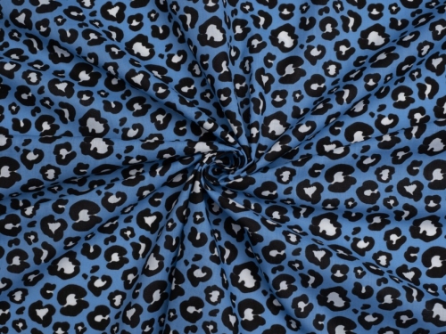 Printed Polycotton Fabric Blue
