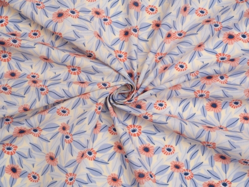 Printed Polycotton Fabric Cream