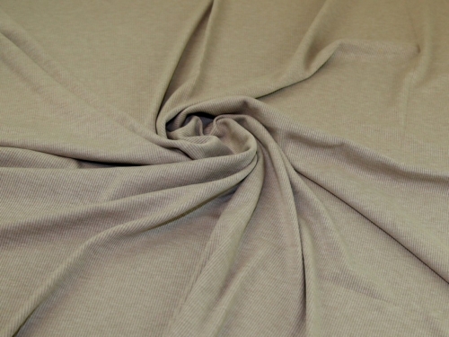 Deadstock Soft Viscose Rib Stretch Knit Fabric Oatmeal