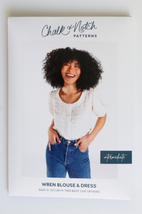 Chalk and Notch Paper Sewing Pattern Wren Blouse & Dress