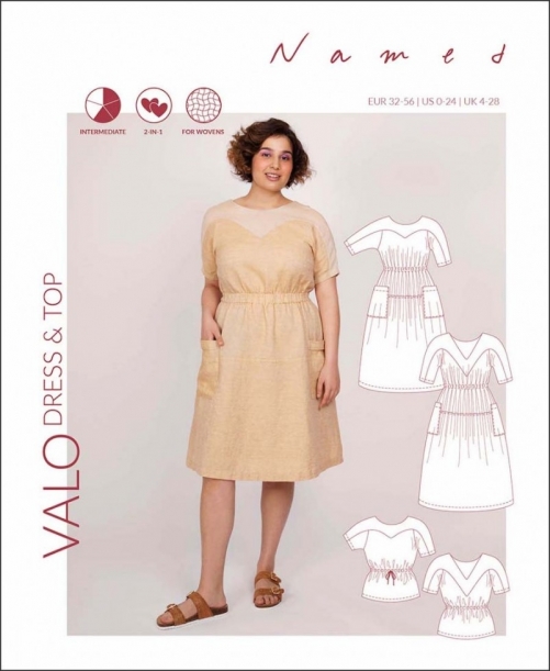 Named Clothing Paper Sewing Pattern Valo Dress & Top
