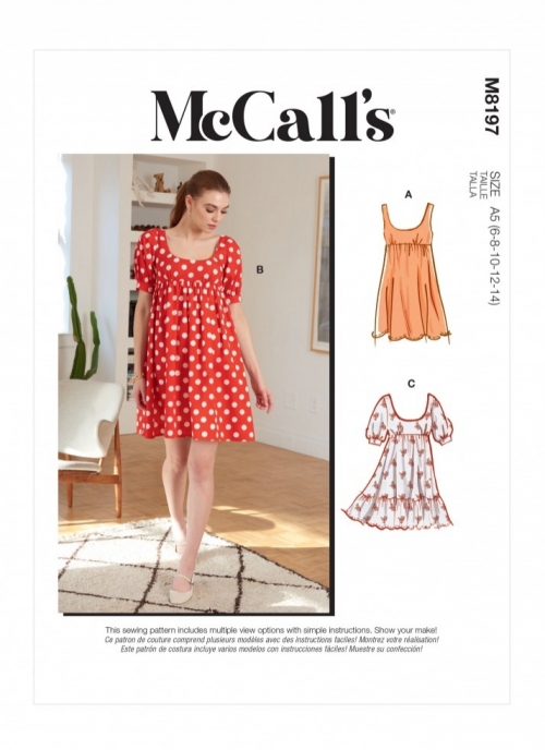 McCalls Paper Sewing Pattern 8197