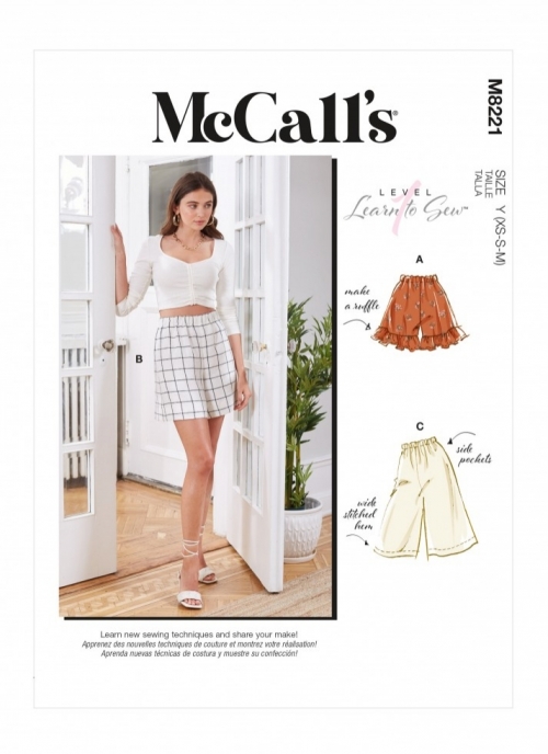 McCalls Paper Sewing Pattern 8221