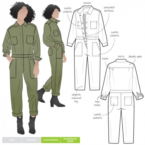Style Arc Paper Sewing Pattern Melrose Boilersuit