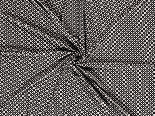 Viscose Jersey Stretch Knit Fabric Black & White