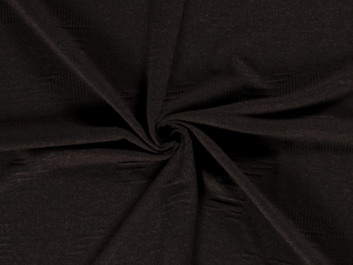 Textured Stretch Knit Fabric Dark Brown