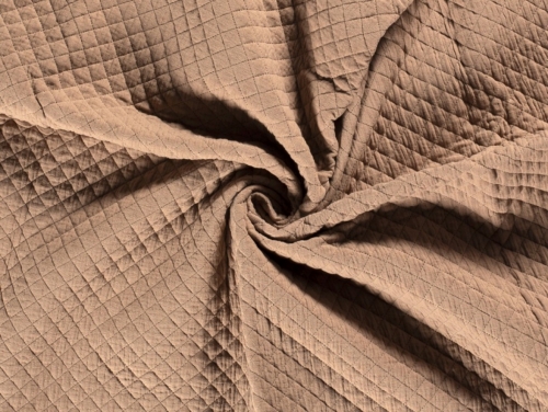 Wadded Quilted Coating Fabric Camel