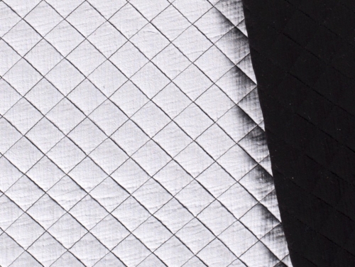 Reversible Wadded Quilted Coating Fabric Grey