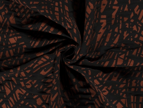 Stretch Woven Viscose Bengaline Fabric Rust