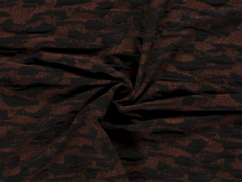 Stretch Woven Viscose Bengaline Fabric Rust