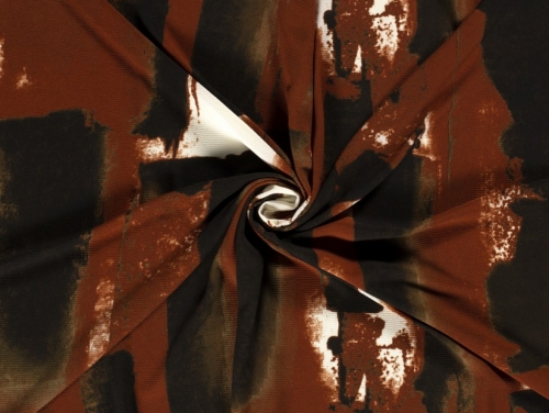 Soft Polyester Crepe Fabric Rust