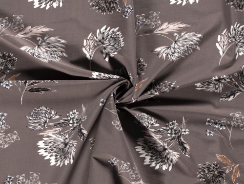 Stretch Woven Viscose Bengaline Fabric Grey