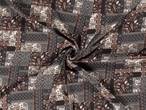 Stretch Woven Polyester Crepe Fabric Wine