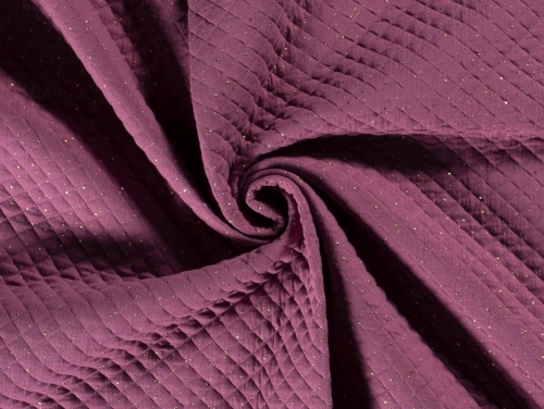 Foil Wadded Quilted Coating Fabric Old Pink