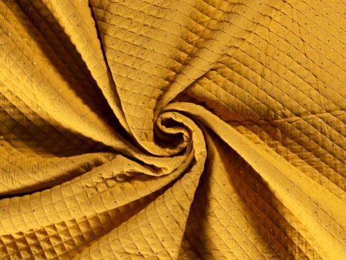 Foil Wadded Quilted Coating Fabric Ochre