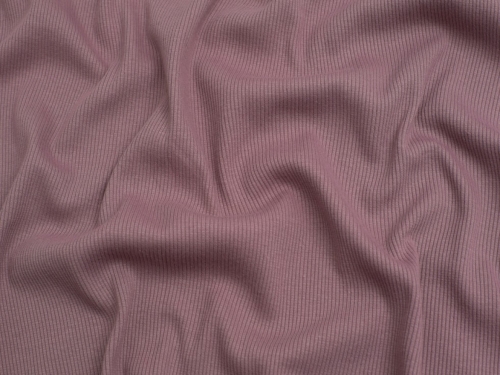 Minerva Core Range Cotton Rib Stretch Knit Fabric Dusky Pink