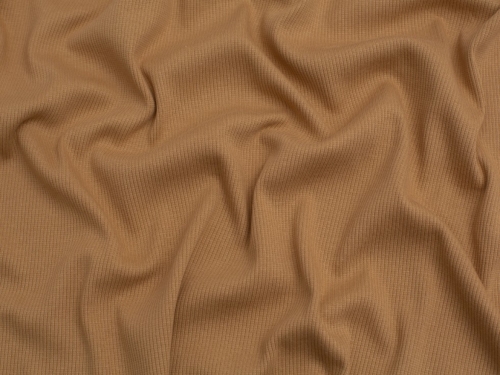 Minerva Core Range Cotton Rib Stretch Knit Fabric Beige