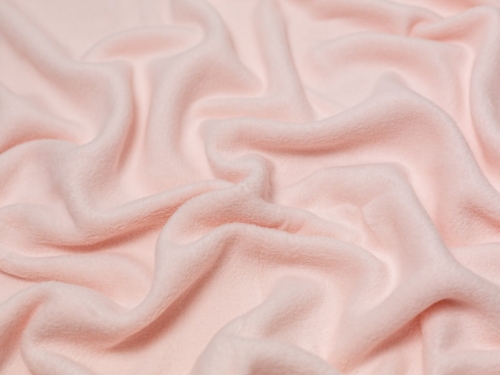 Minerva Core Range Sheepskin Cotton Fleece Fabric Powder Pink