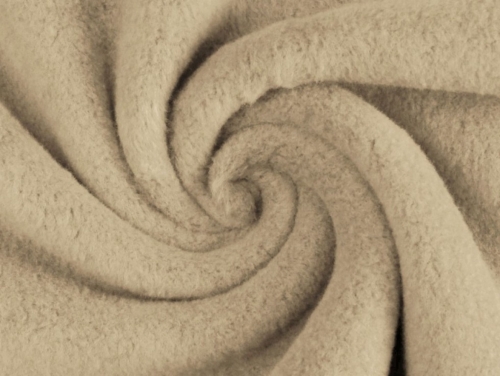 Minerva Core Range Sheepskin Cotton Fleece Fabric Flax