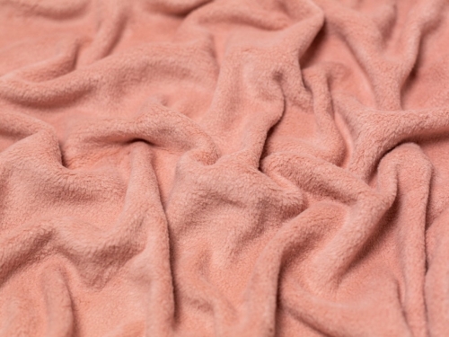 Minerva Core Range Sheepskin Cotton Fleece Fabric Blush Pink