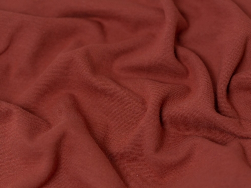 Minerva Core Range Tubular Ribbing Stretch Knit Fabric Dark Maroon