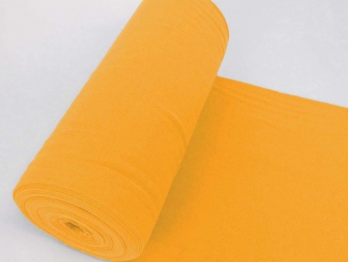 Minerva Core Range Tubular Ribbing Stretch Knit Fabric Bright Ochre