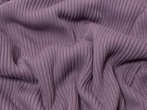 Minerva Core Range Chunky Tubular Ribbing Stretch Knit Fabric Purple Sage