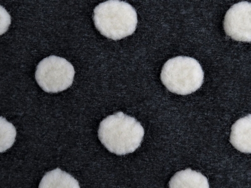Textured Spot Boiled Wool Coating Fabric Anthracite