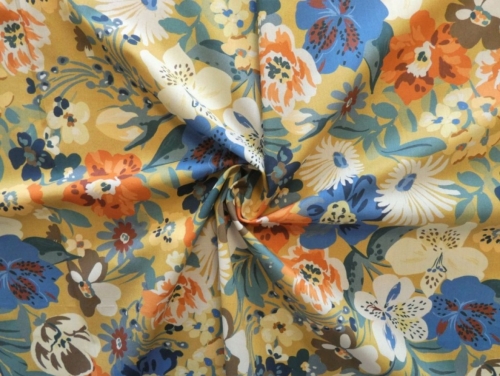 Lady McElroy Marlie Cotton Lawn Fabric Multicoloured