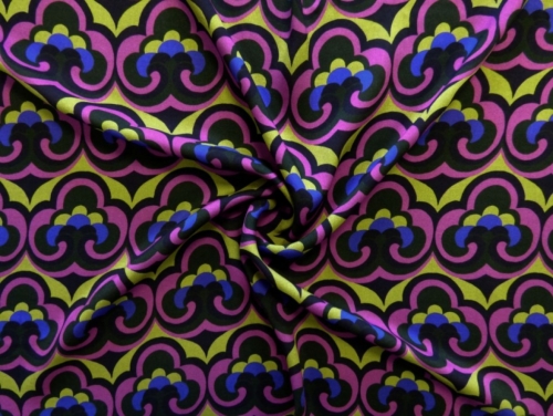 Lady McElroy Viscose Challis Fabric Magenta