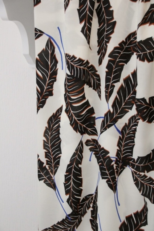 Atelier Jupe Viscose Challis Fabric White