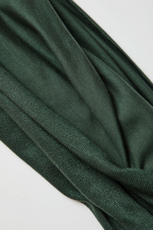 Meet MILK Tencel Lyocell Loop Back French Terry Stretch Knit Fabric Deep Green