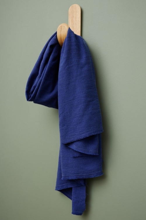 Meet MILK Hoya Jacquard Tencel Lyocell Linen Blend Fabric Lapis