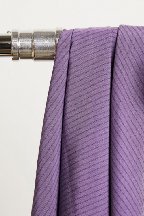 Meet MILK Two Tone Slim Stripe Tencel Lyocell Fabric Mauve