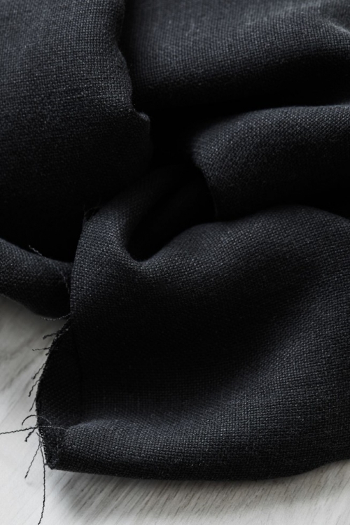 Meet MILK Mara Tencel Lyocell Linen Blend Fabric Black