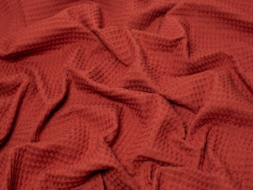 Minerva Core Range Medium Cotton Waffle Fabric Paprika