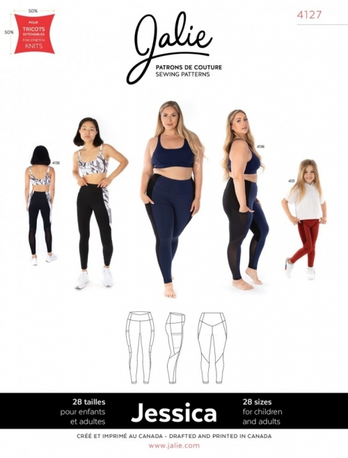 Jalie Paper Sewing Pattern 4127 Jessica Leggings