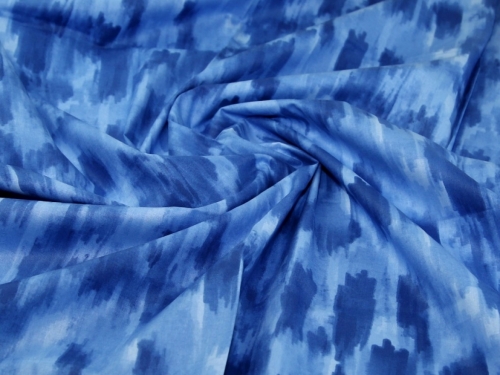 John Louden 100% Cotton Fabric Cobalt