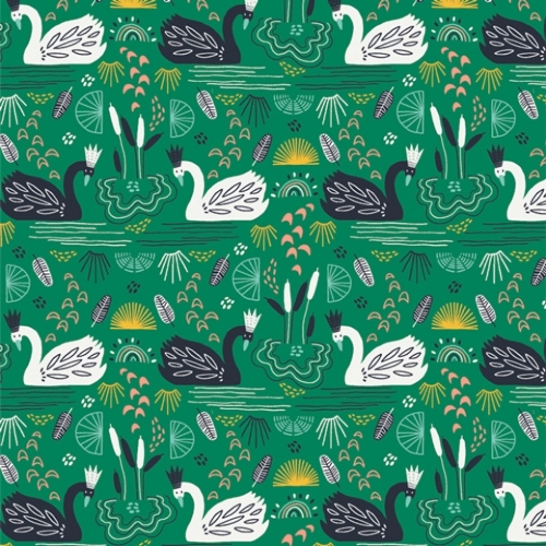 Art Gallery Fabrics Flight Path 100% Cotton Poplin Fabric Wandering Swans