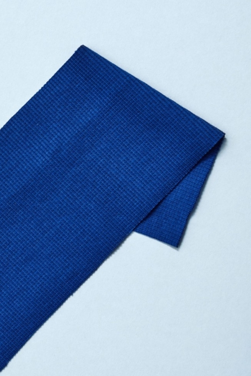 Mind The MAKER Organic Cotton Rib Stretch Knit Fabric Intense Blue