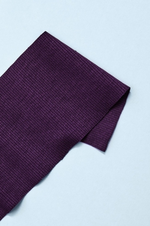 Mind The MAKER Organic Cotton Rib Stretch Knit Fabric Plum
