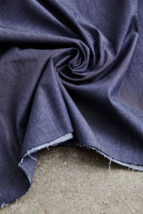 Mind The MAKER Getti Organic Chambray Fabric Blue